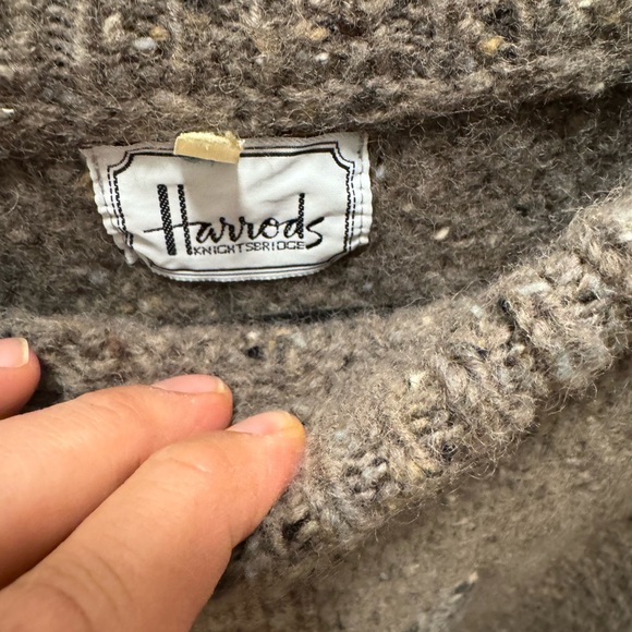 Harrods Brown Textured Crewneck Sweater - Picture 4 of 6